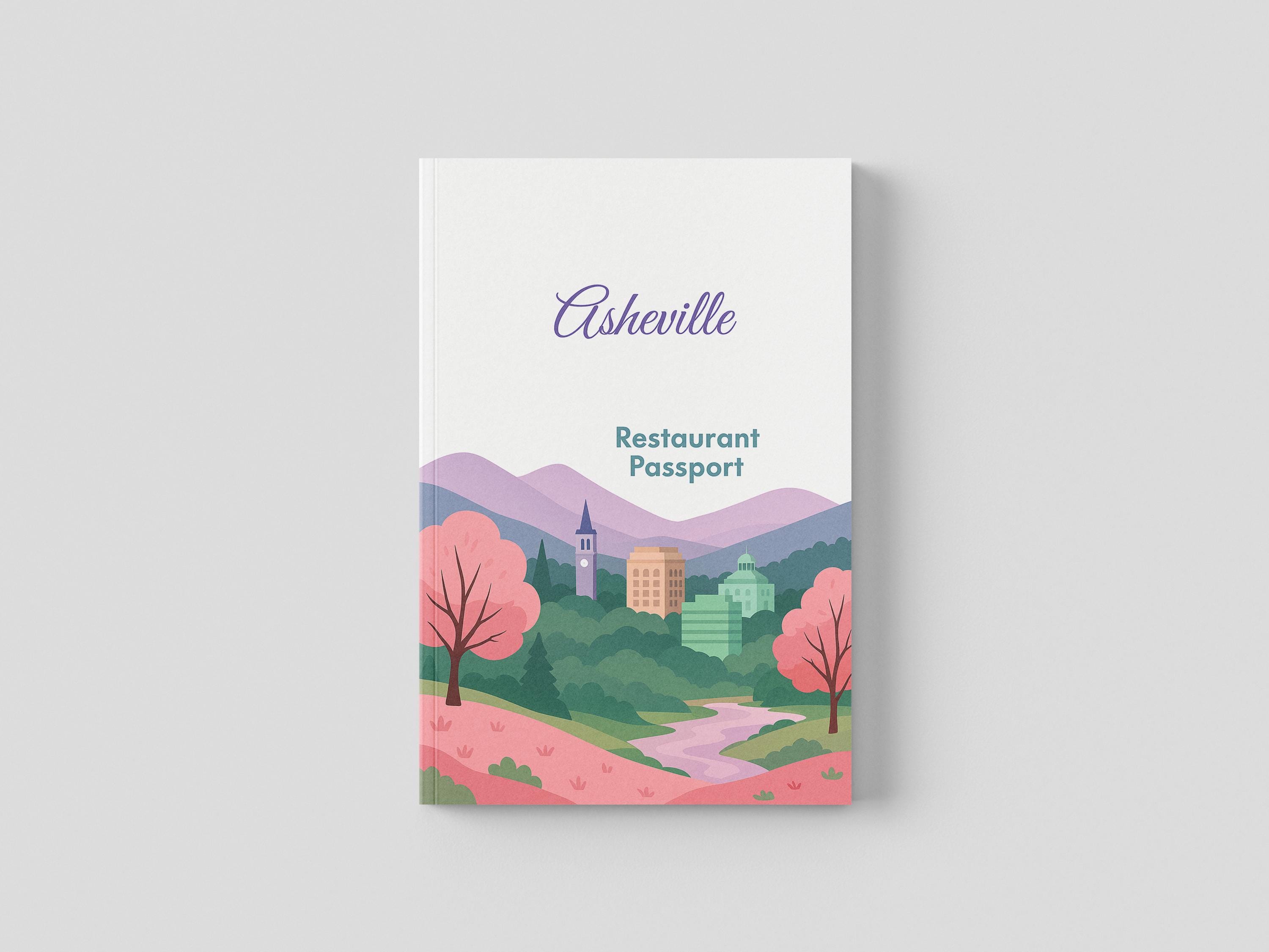 Asheville Restaurant Passport Book - 50 Local Dining Adventures | Food Travel Guide Gift | NC Mountain Culinary Journey | Foodie Journal