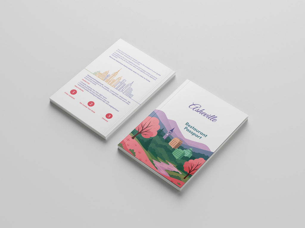 Asheville Restaurant Passport Book - 50 Local Dining Adventures | Food Travel Guide Gift | NC Mountain Culinary Journey | Foodie Journal