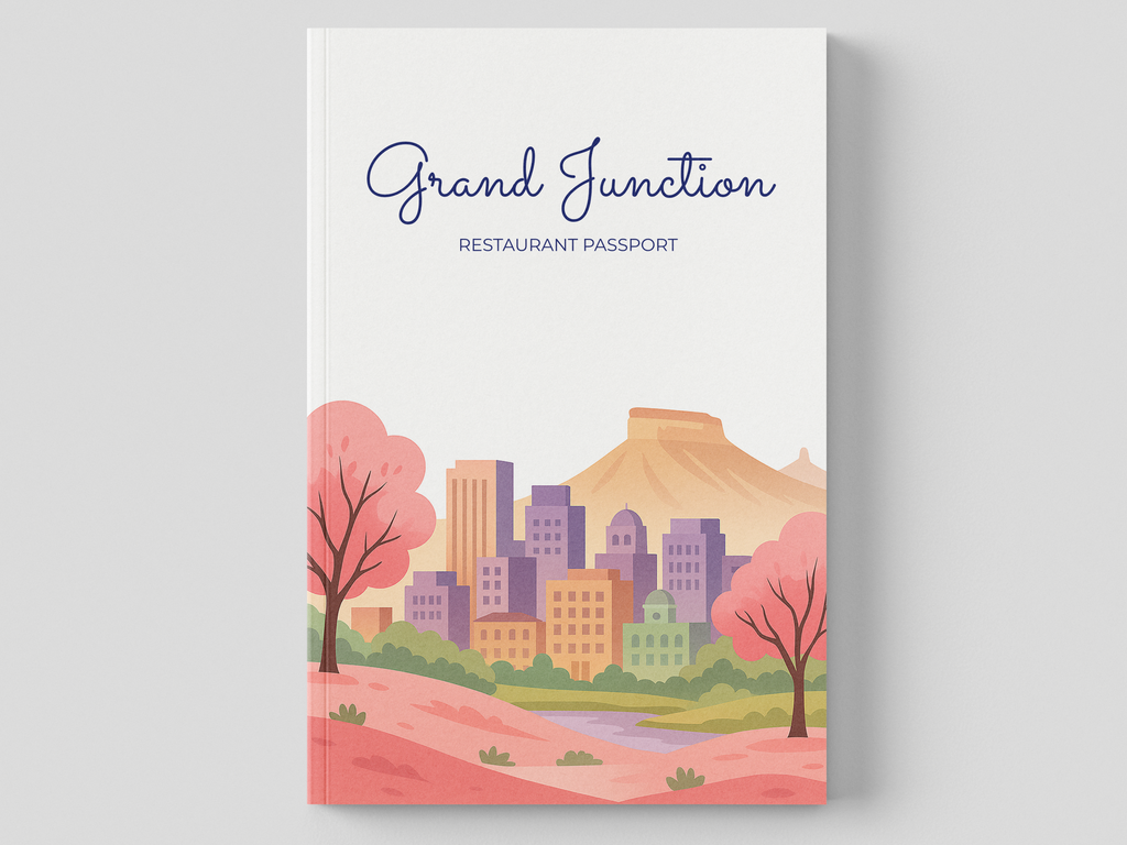 Grand Junction Restaurant Passport Book - Personalized Dining Adventure Guide & Foodie Journal for Colorado's Wine Country