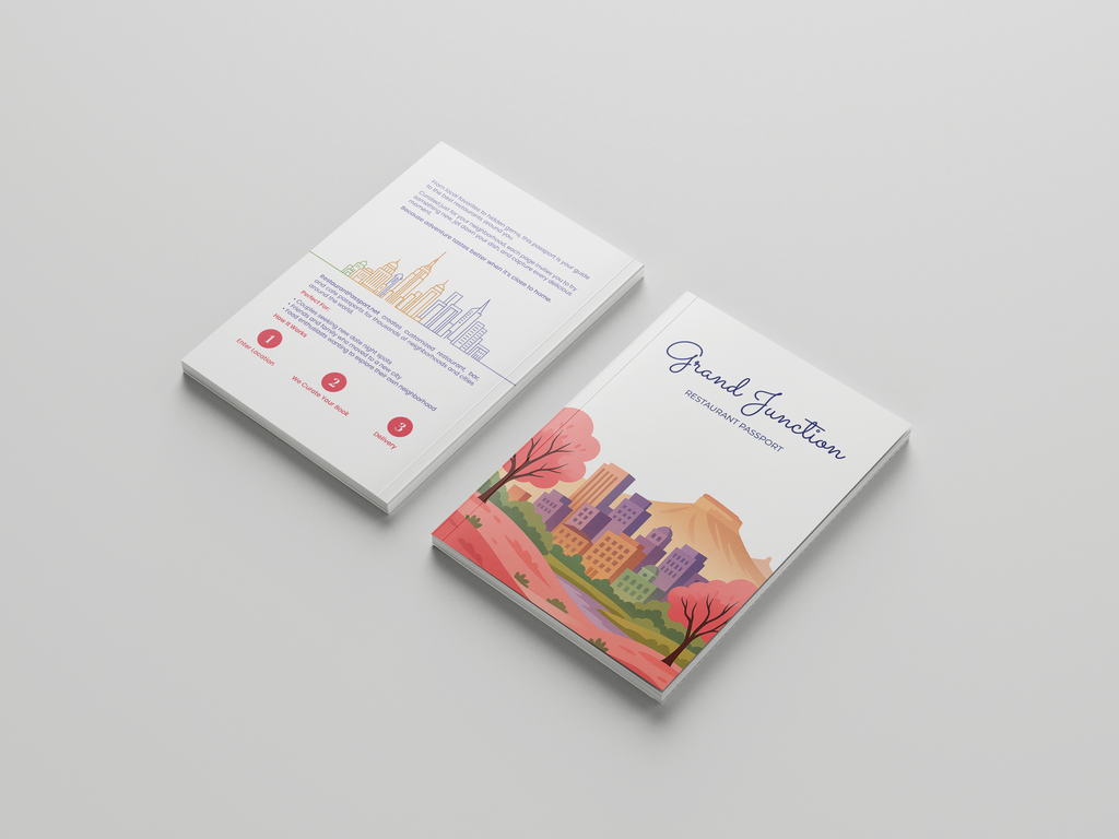 Grand Junction Restaurant Passport Book - Personalized Dining Adventure Guide & Foodie Journal for Colorado's Wine Country
